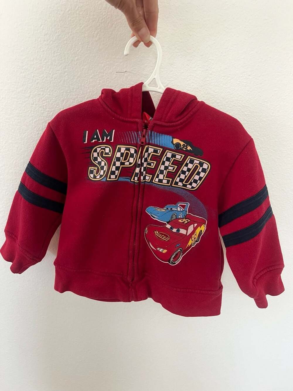 Disney Pixar Cars Lightning McQueen 'I Am Speed' Full Zip Hoodie